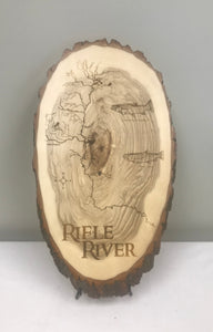 Rifle River Lasered Wood Plaque