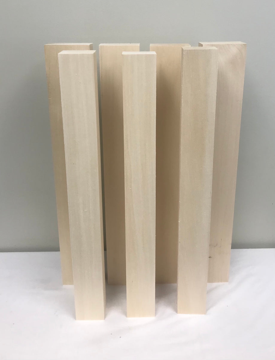 3 Thick, 8 Length Basswood Blocks