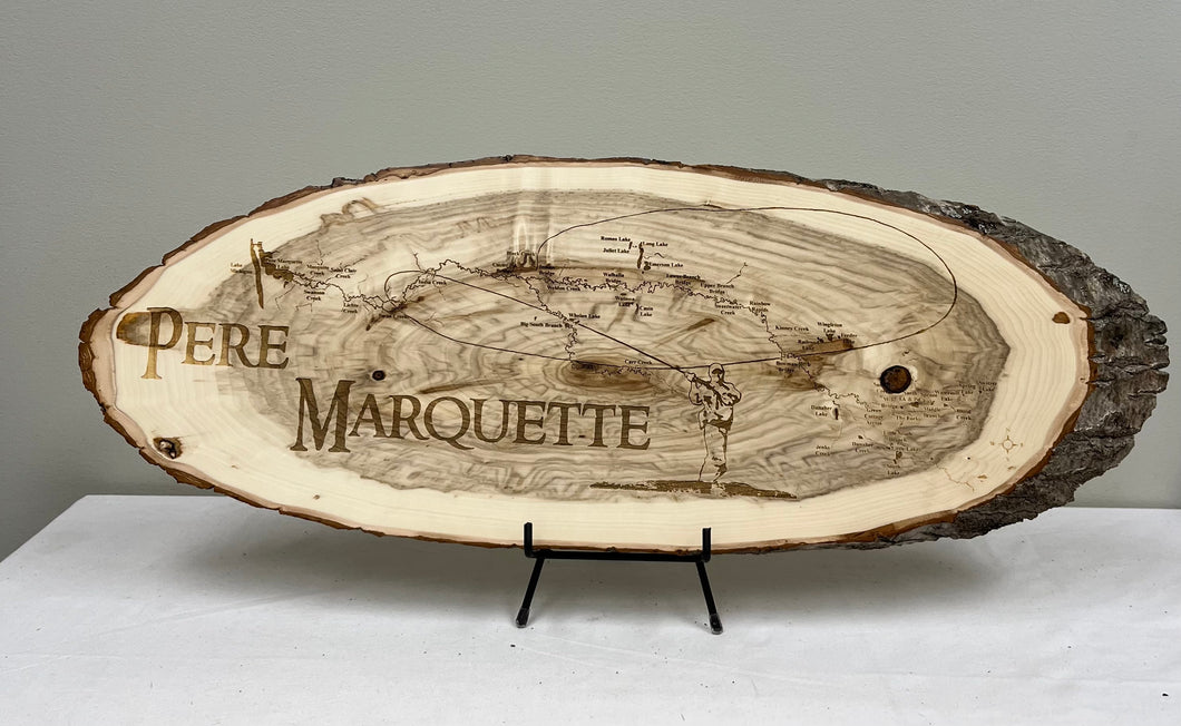 Pere Marquette River Wood Plaque