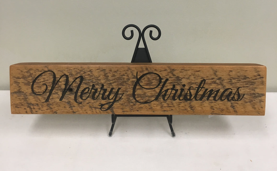 Barn Wood Sign - Merry Christmas - Reclaimed Barn Wood