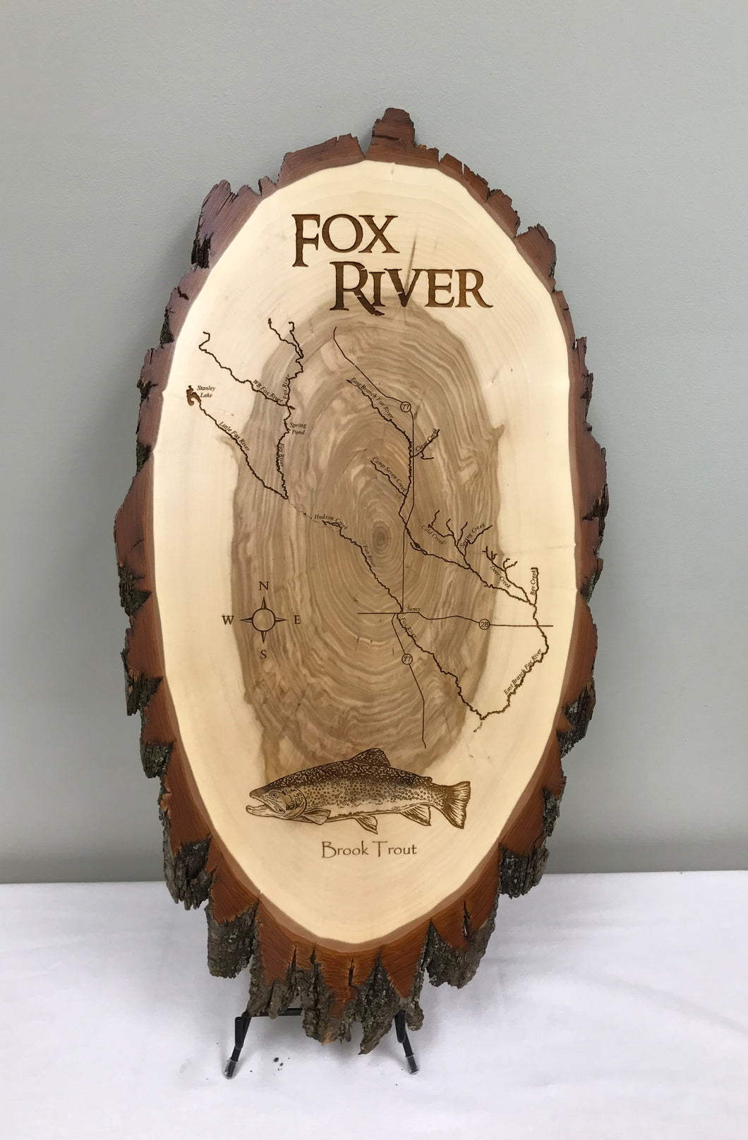 Fox River Laser Engraved Wood Plaque