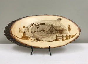 Welcome to our Camp Laser Engraved Wood Art