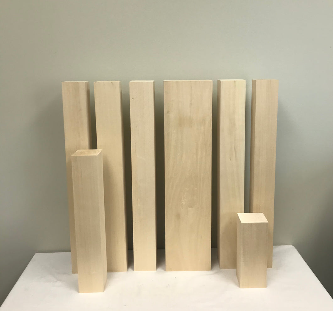 Basswood Carving Blocks - Variety Pack - minimum 23.5 long – Janish  Woodworks