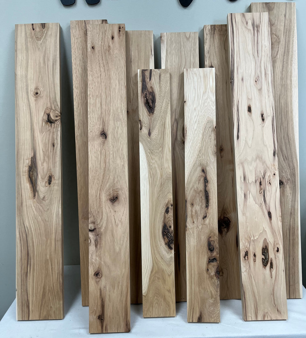 Rustic Hickory Lumber - Short Length Lumber - Rustic Hickory Craft Pack